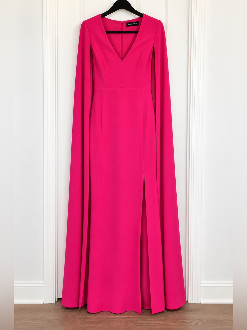 Karen Millen Hot Pink Long Sleeve Maxi Dress